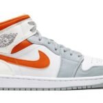 Jordan 1 Mid Starfish Pure Platinum