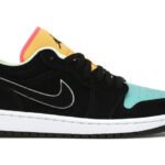 Jordan 1 Low Black Aurora Green Laser Orange