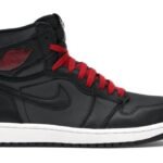 Jordan 1 Retro High Black Satin Gym Red