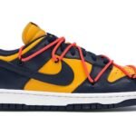 Nike Dunk Low Off White University Gold Mindnight Navy