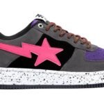 Bape Sta Black Grey Pink Suede